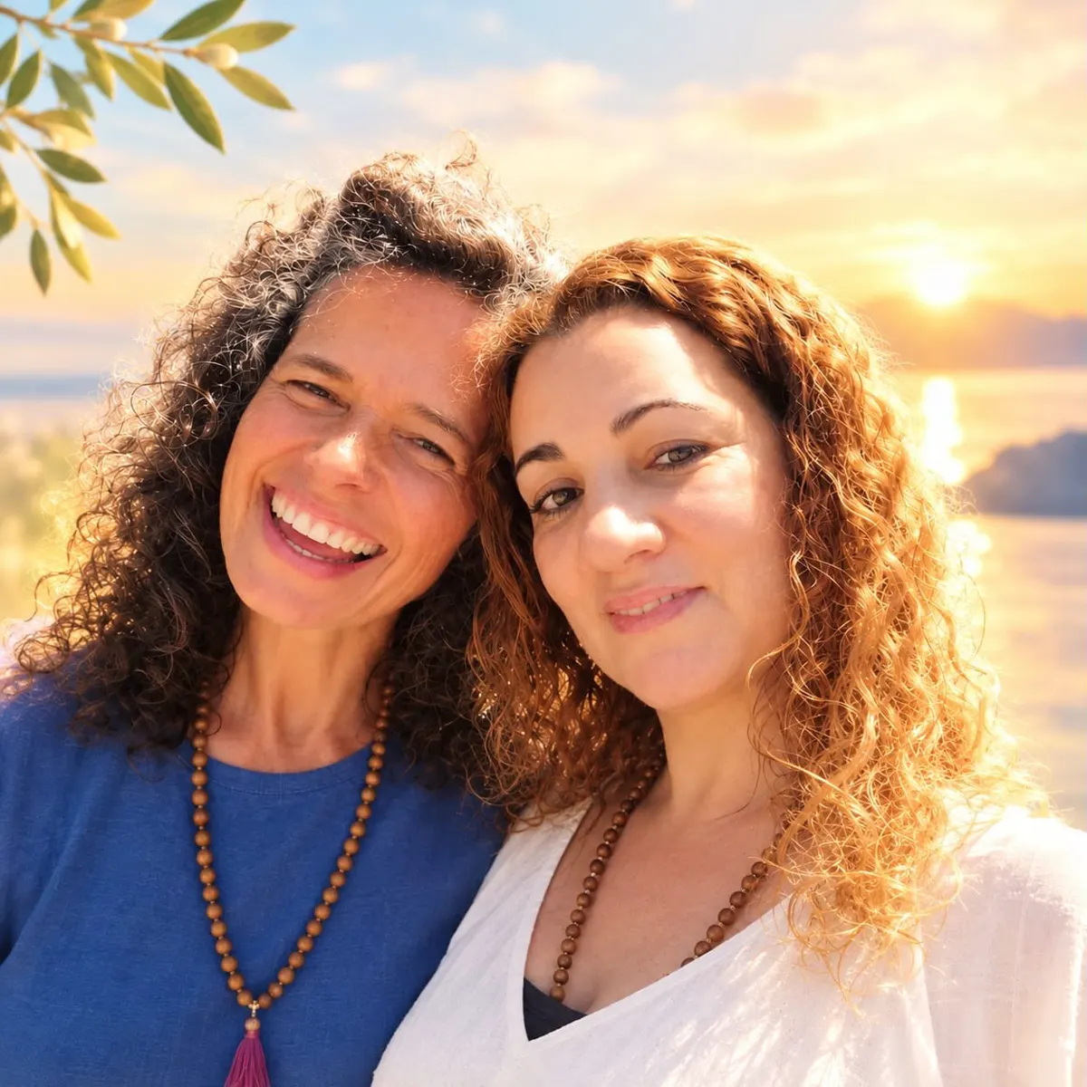 Manuela Nunes, professora do Bindu, com Cristina Almeida, do Magnaluz
